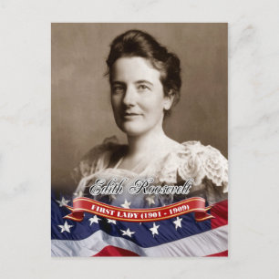 Carte Postale Edith Roosevelt, Première Dame des Etats-Unis