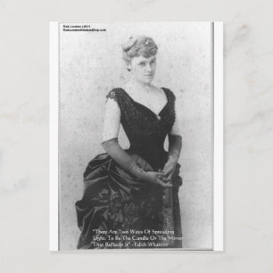Carte Postale Edith Wharton "Élargir la lumière" Devis Cadeaux e