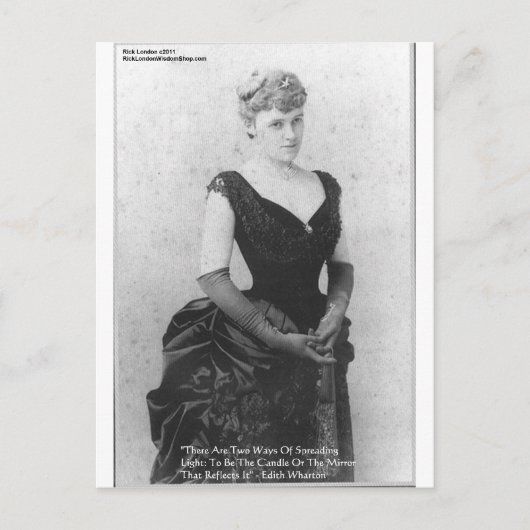 Carte Postale Edith Wharton "Élargir la lumière" Devis Cadeaux e (Devant)