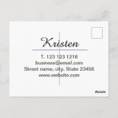 Carte Postale Édition de nom en monogramme violet code QR affair (Dos)