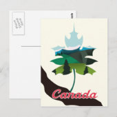 Carte Postale édition feuille d'érable du Canada blanche (Devant / Derrière)