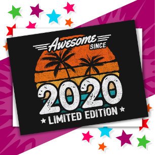 Carte Postale Édition limitée Rétro Incroyable depuis 2020 Née e