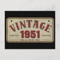 Édition limitée vintage 1951, toutes pièces d'orig