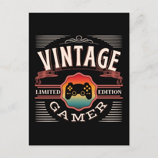 CARTE POSTALE ÉDITION LIMITÉE VINTAGE GAMER   (Devant)