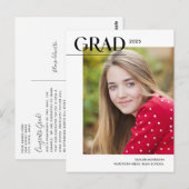 Carte Postale Édition moderne 2025 Diplômé 1-Photo de remise des (Devant / Derrière)