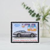 Carte Postale Edition spéciale argentée Corvette de (Debout devant)