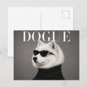 Carte Postale Éditorial de mode luxe Samoyède (Devant / Derrière)
