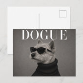 Carte Postale Éditorial de mode luxe sur le Norwich Terrier (Devant / Derrière)