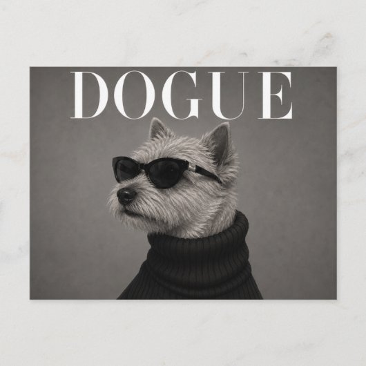Carte Postale Éditorial de mode luxe sur le Norwich Terrier (Devant)