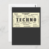 Carte Postale EDM Techno Underground International Rave Cities (Devant / Derrière)