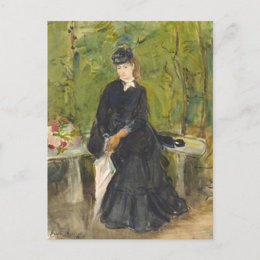 Carte Postale Edma assise dans un parc | Berthe Morisot (Devant)