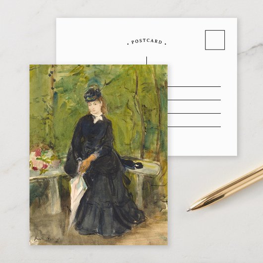 Carte Postale Edma assise dans un parc | Berthe Morisot