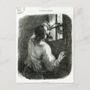 Carte Postale Edmond Dantes emprisonné au Château d'If