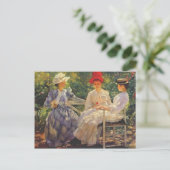 Carte Postale Edmund Charles Tarbell - Dans un jardin (Debout devant)