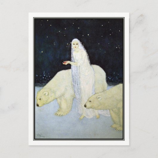 Carte Postale Edmund Dulac - La neigeuse (Devant)