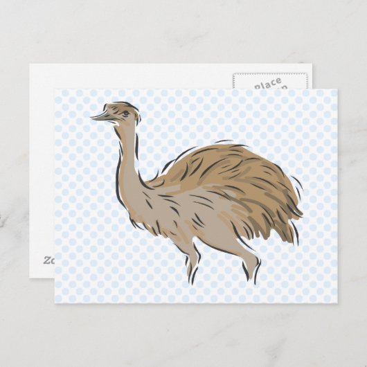 Carte Postale Edna Emu (Devant / Derrière)