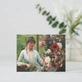 Carte Postale Edouard Debat-Po Préparer l'arrangement floral (Debout devant)