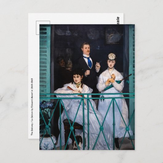 Carte Postale Edouard Manet - Balcon / Le Balcon (Devant / Derrière)