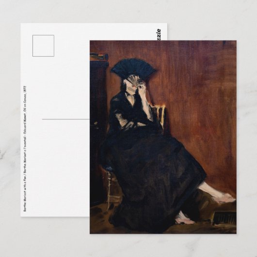 Carte Postale Edouard Manet - Berthe Morisot avec ventilateur (Devant / Derrière)