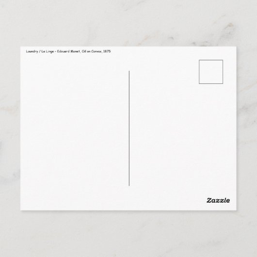 Carte Postale Edouard Manet - Blanchisserie (Dos)