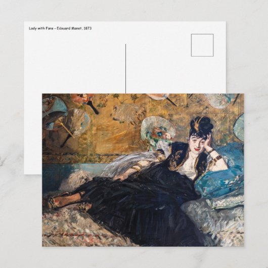 Carte Postale Edouard Manet - Dame aux Éventails (Devant / Derrière)