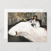 Carte Postale Edouard Manet - Dame avec ventilateur (Devant / Derrière)