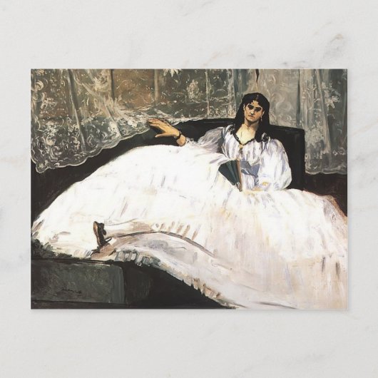 Carte Postale Edouard Manet - Dame avec ventilateur (Devant)