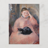 Carte Postale Edouard Manet - Femme au chat (Devant)