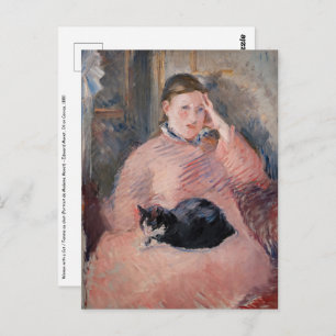Carte Postale Edouard Manet - Femme avec chat
