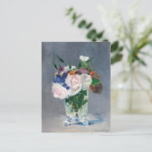 Carte Postale Edouard Manet - Fleurs dans un Vase de Cristal (Debout devant)