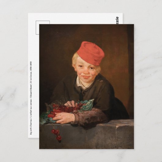 Carte Postale Edouard Manet - Garçon aux cerises (Devant / Derrière)