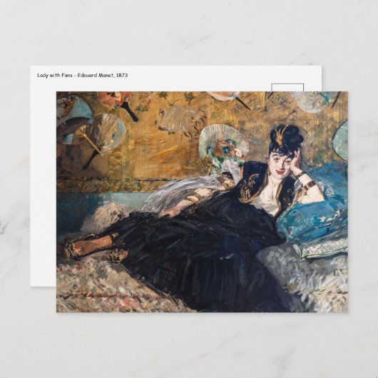 Carte Postale Edouard Manet - Lady avec fans (Devant / Derrière)