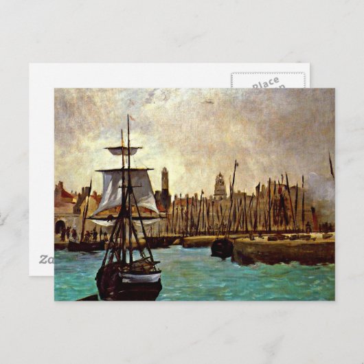 Carte Postale Edouard Manet - Le Port de Bordeaux (Devant / Derrière)