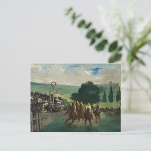 Carte Postale Edouard Manet - Les courses à Longchamp (Debout devant)
