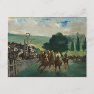 Carte Postale Edouard Manet - Les courses à Longchamp