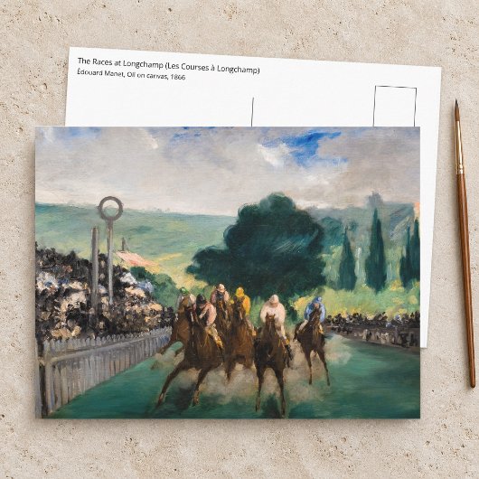 Carte Postale Edouard Manet - Les Courses à Longchamp