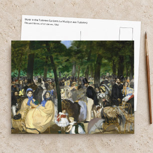 Carte Postale Edouard Manet - Musique dans les jardins des Tuile
