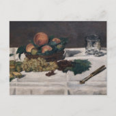 Carte Postale Edouard Manet - Nature morte, Fruits sur table (Devant)
