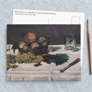 Carte Postale Edouard Manet - Nature morte : fruits sur une tabl
