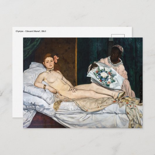 Carte Postale Edouard Manet - Olympia (Devant / Derrière)