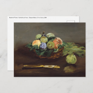 Carte Postale Edouard Manet - Panier de fruits