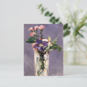 Carte Postale Edouard Manet - Pinks et Clematis, (Debout devant)