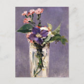 Carte Postale Edouard Manet - Pinks et Clematis, (Devant)