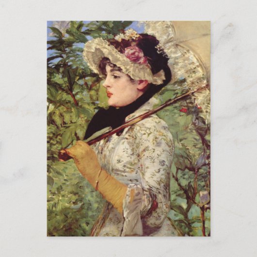 Carte Postale Edouard Manet Spring Impressionniste Portrait (Devant)
