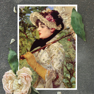 Carte Postale Edouard Manet Spring Impressionniste Portrait