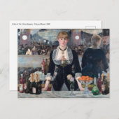 Carte Postale Edouard Manet - Un bar aux Folies-Bergere (Devant / Derrière)