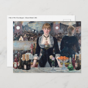 Carte Postale Edouard Manet - Un bar aux Folies-Bergere
