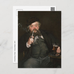 Carte Postale Edouard Manet - Un bon verre de bière / Le bon boc