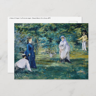 Carte Postale Edouard Manet - Un jeu de Croquet