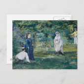 Carte Postale Edouard Manet - Un jeu de Croquet (Devant / Derrière)